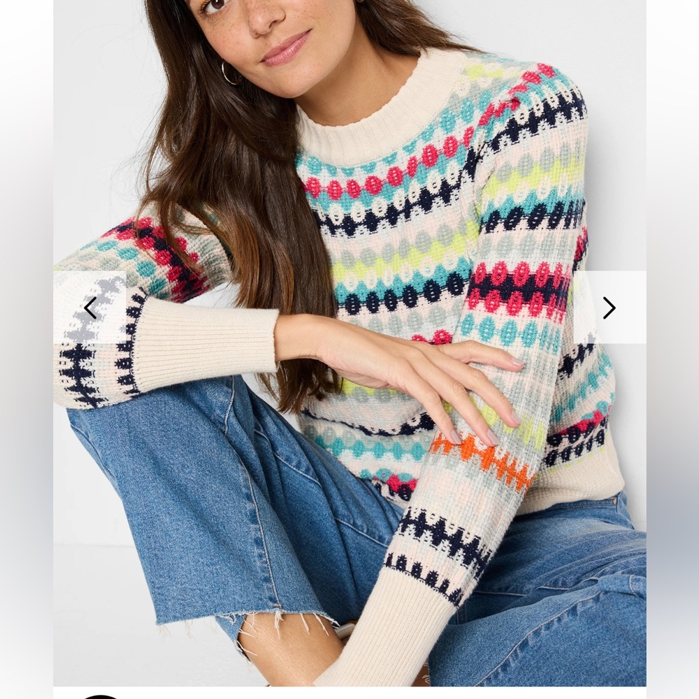 NIC+ZOE Pattern Waffles Stitch Sweater